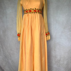 Vestido estilo pradera vintage de Gunne Sax, década de 1970