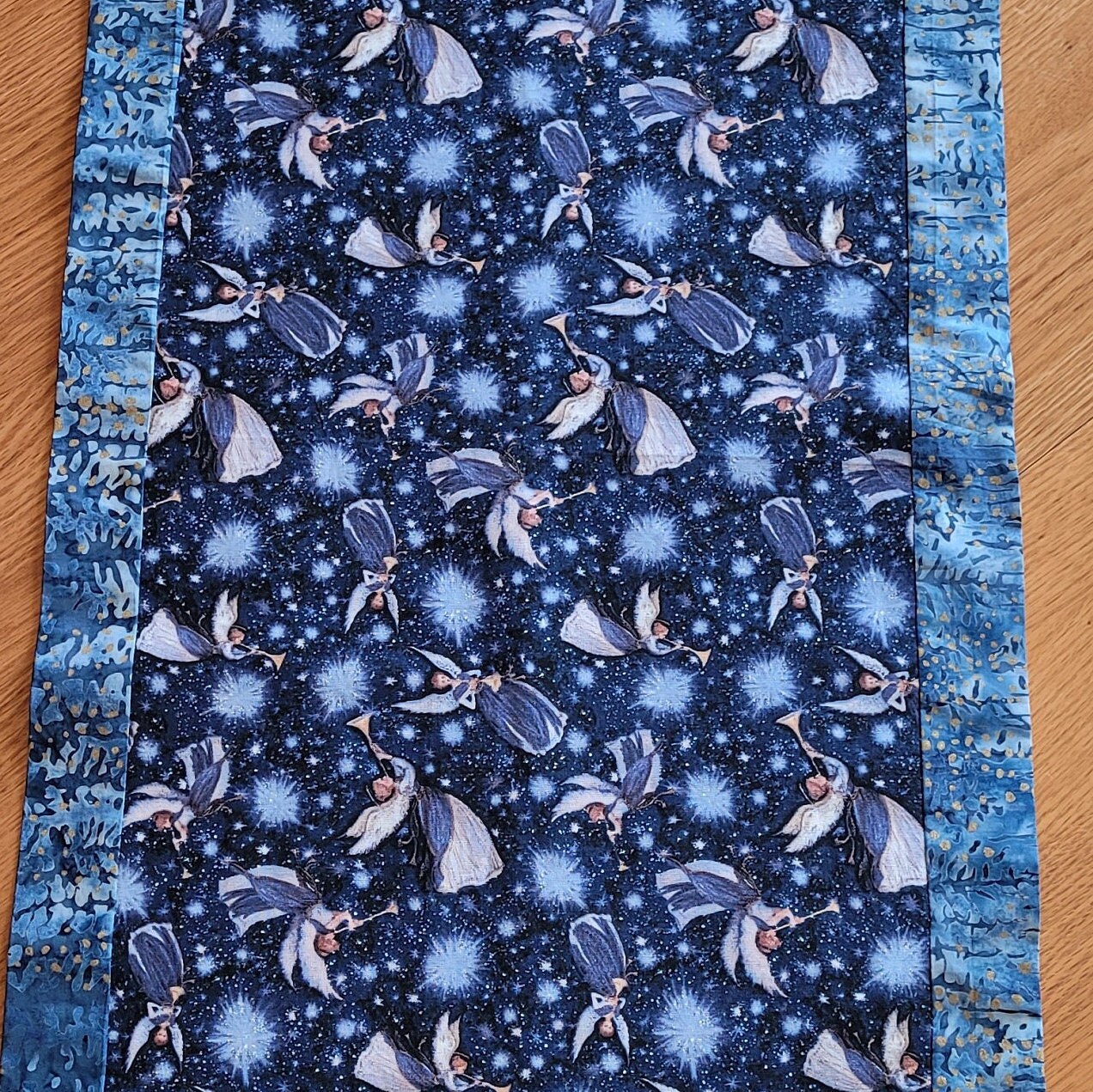 Blue Nativity Angel Table Runner, Christmas Holiday Decor (40x14) - Etsy