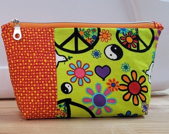 Groovy Peace, Love and Flower Power Pouch