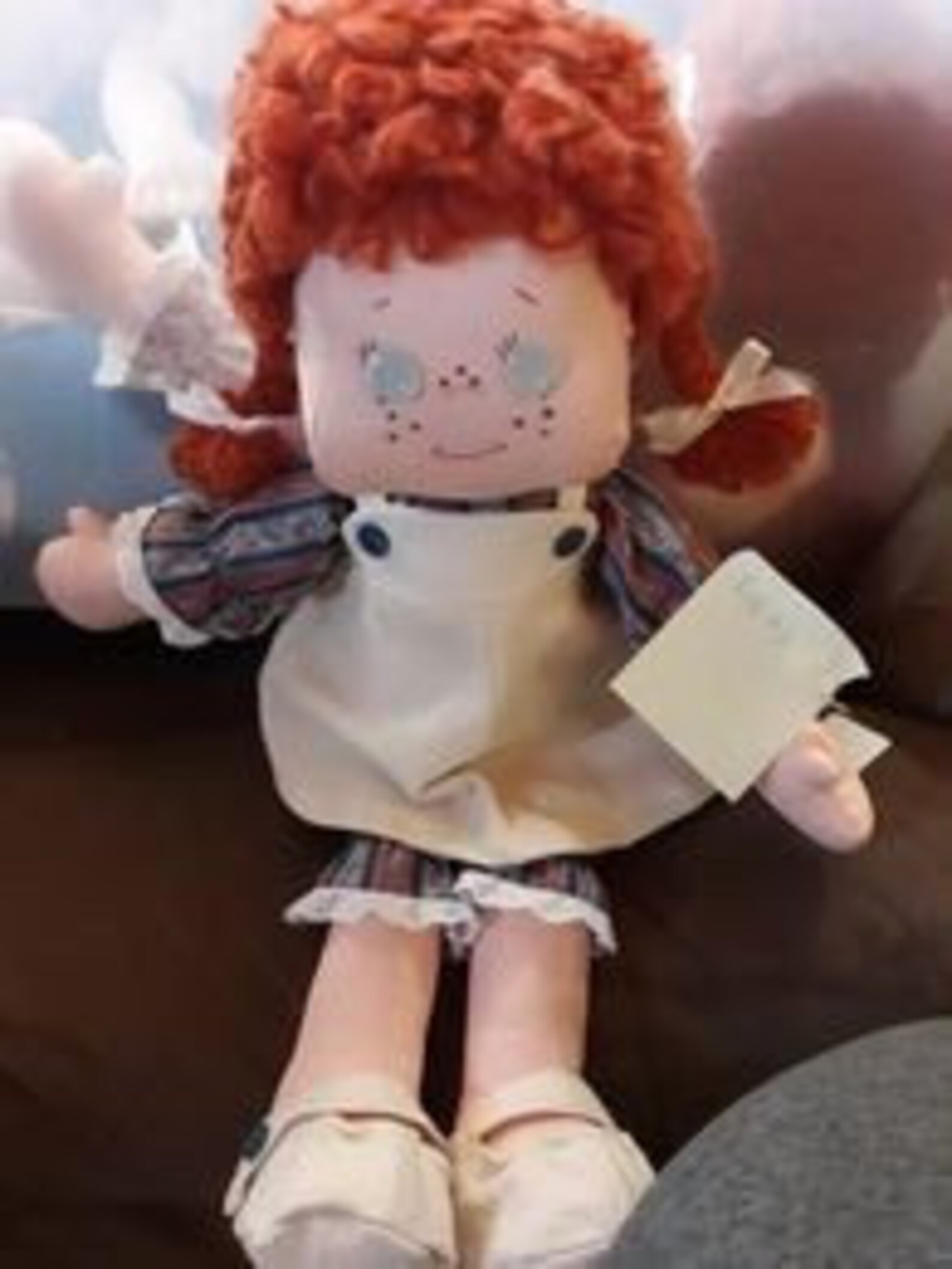 Handmade Custom Cloth Rag Doll Red Yarn Hair Christmas Etsy