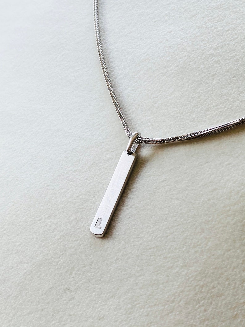 925 Sterling Silver Mens Necklace Personalized Mens Jewelry Etsy