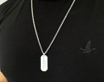 Engraved Necklace for Men - Etsy