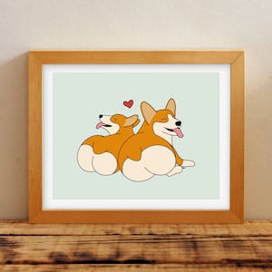 Corgis Hintern — Digitaler Download Druck