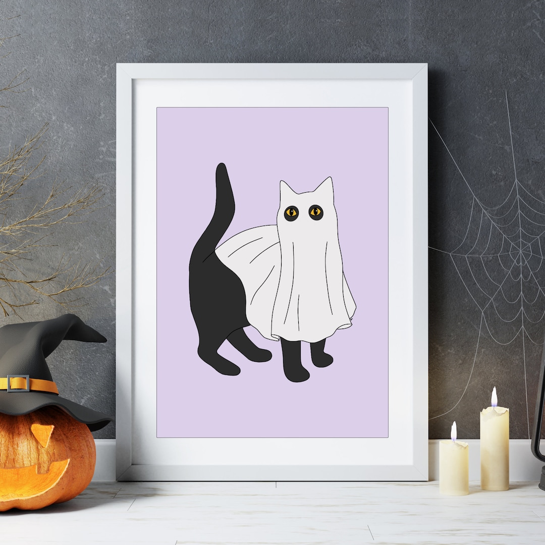 Scaredy Cat — Digital Download Print - Etsy