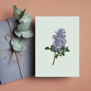 Branche de lilas — carte de voeux