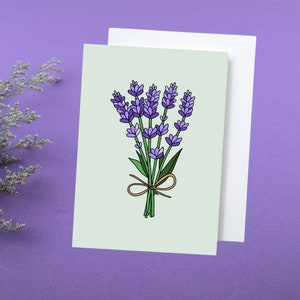 Bouquet de lavande — carte de voeux