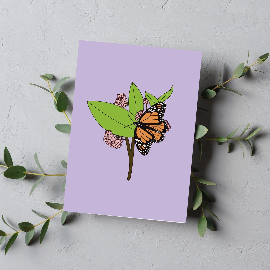 Monarch Butterfly Greeting Card - Etsy