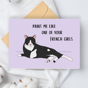 Peignez-moi comme une de vos filles françaises — carte de voeux amusante