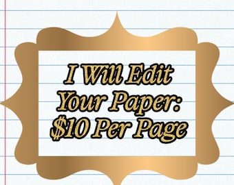 Paper/Essay Editing