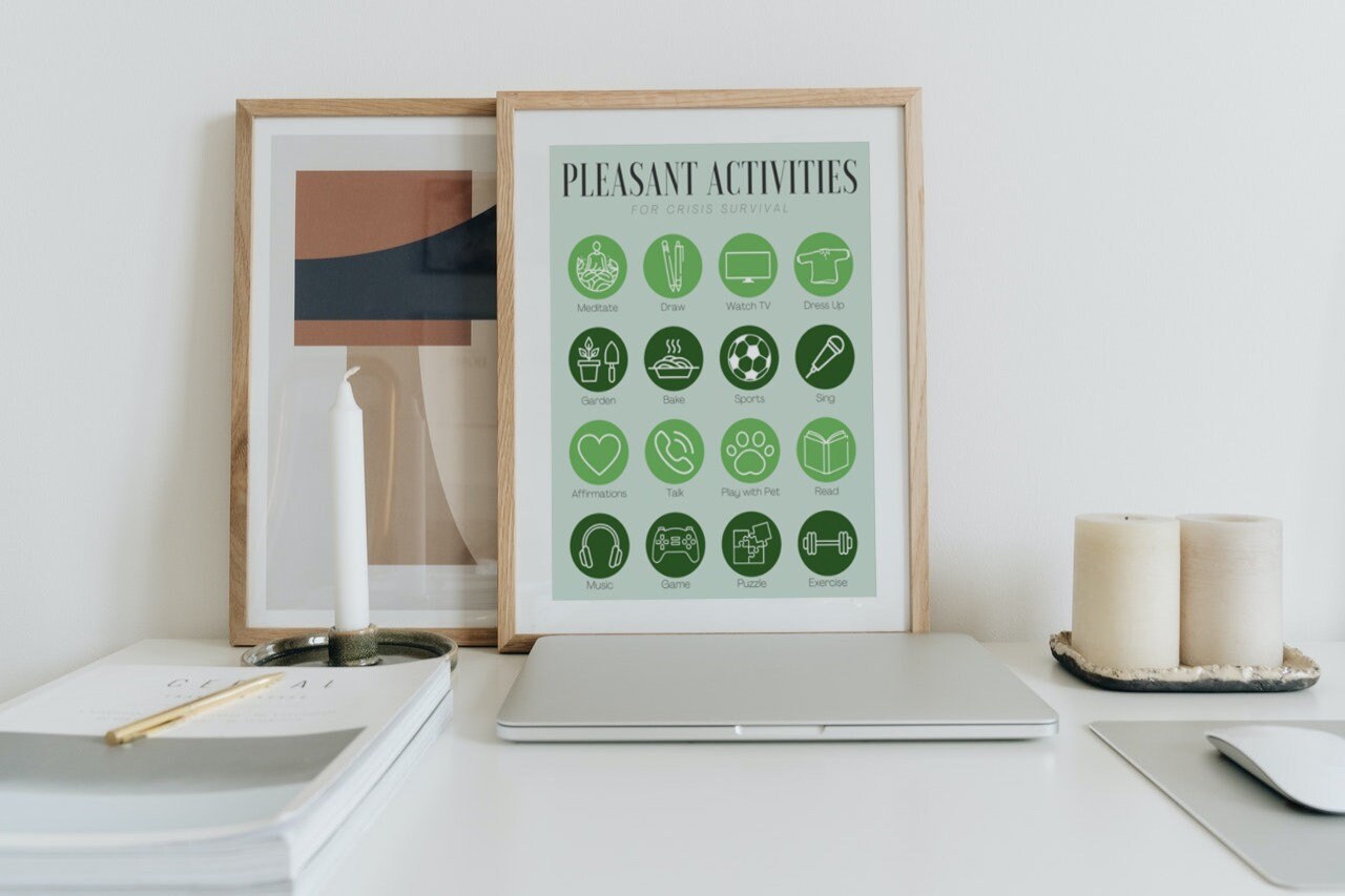 Coping Skills Print | Psychology Art | Therapy Office Decor | Counselor ...