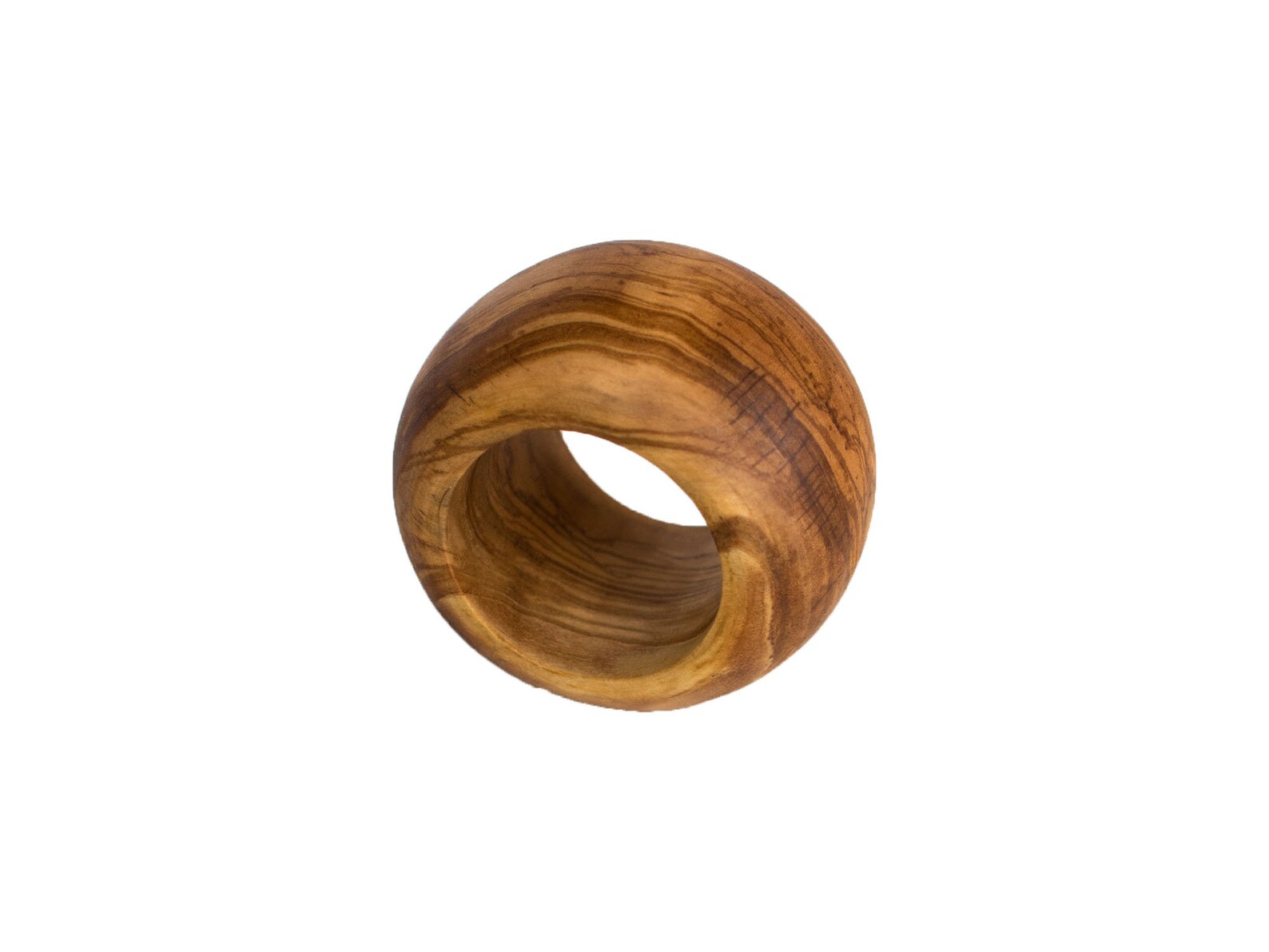 Olive Wood Napkin Ring Set of 4 Hand Carved Etsy