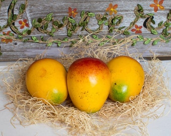 Künstliche Mangos – 6 Stück, Aus Schaumstoff, 10,5 X 6 Cm, Für Deko, Fotografie, Küche & Tisch