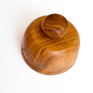 Olive Wood Rice Mold Server Hand carved dish server