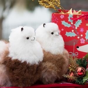 Fluffy Alpaca Fur Toy: 9in Handmade Peruvian Wool Llama