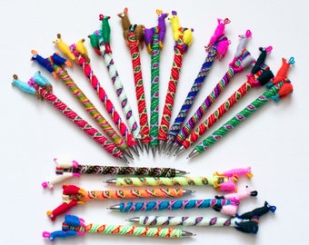 Llamas Pen Pack of 100 from Alpaca wool wholesale handmade assorted colors