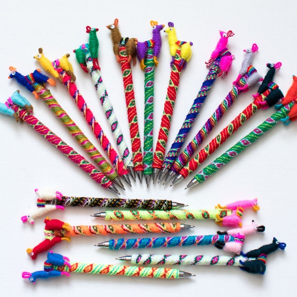 Llamas Pen Pack of 100 from Alpaca wool wholesale handmade assorted colors