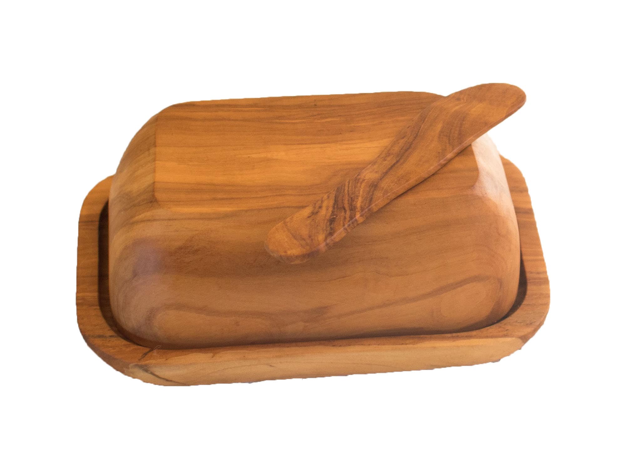 Olive Wood Butter Dish European Size Hand Carved Etsy