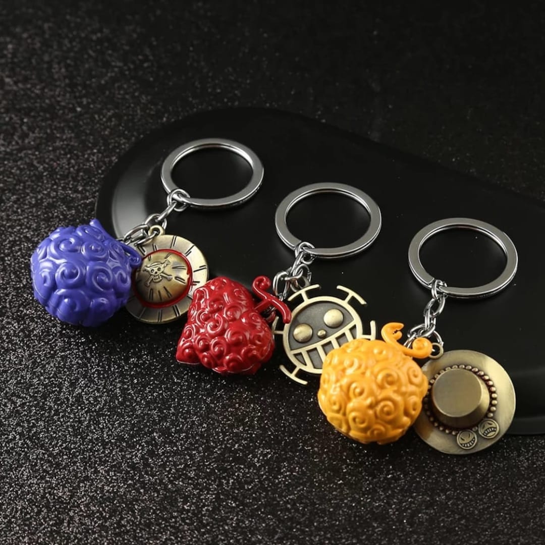 One Piece Devil Fruit Gomu Gomu No Mi Keychain Luffy One Etsy