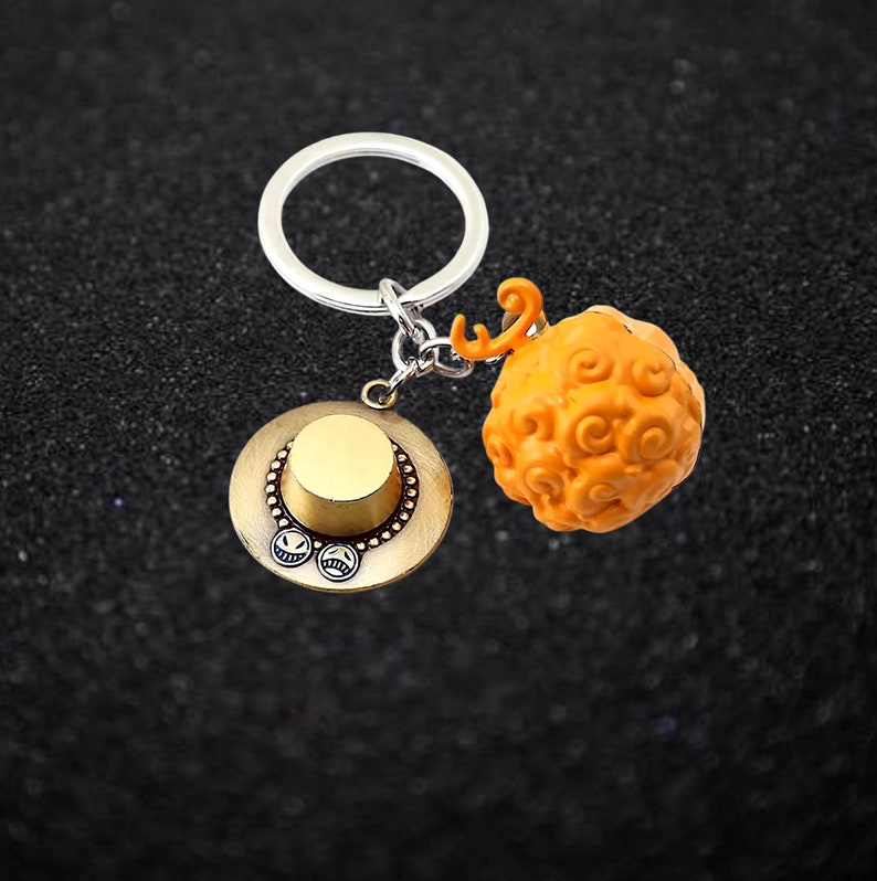 One Piece Devil Fruit Gomu Gomu No Mi Keychain Luffy One Etsy Finland