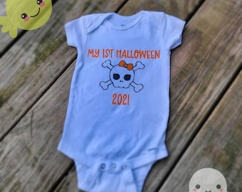 Mijn eerste Halloween onesie® / Baby Halloween onesie® / Baby meisje Halloween bodysuit / Halloween zwangerschap annoucement / Leuke baby douche cadeau