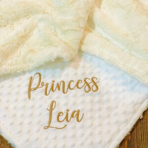 Personalized Baby Blanket, Ivory Hide Baby Blanket, Baby Girl Blanket, Baby Shower Gift, Newborn Gift, Monogram Blanket, Blanket with Name
