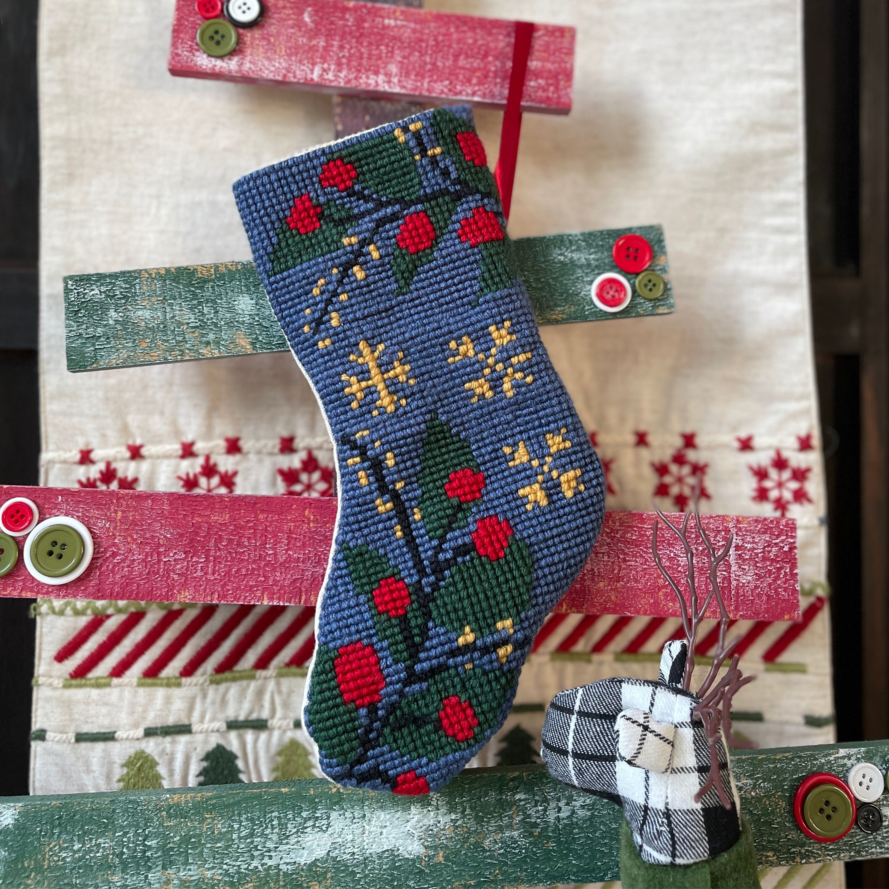 Personalized Needlepoint Christmas Stocking DIY Kit