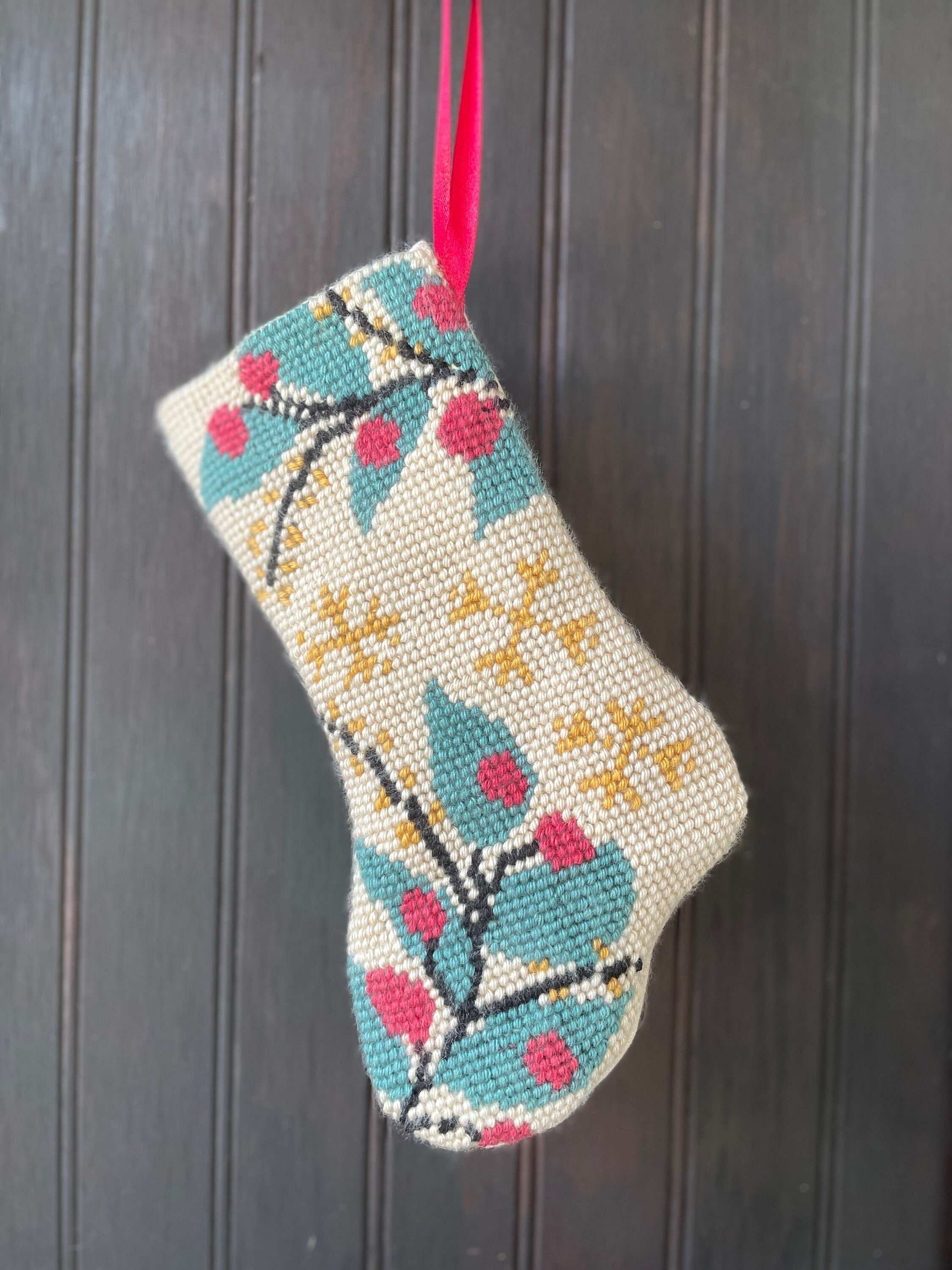 Needlepoint Christmas Stocking Kit DIY Etsy