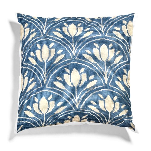 DIY Needlepoint Pillow Kit peonies Tapestry Etsy