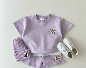 Baby Girl & boys Two Pieces Outfit ,Baby short sleeves top and short baby set Baby Girl  baby boy Summer Outfit