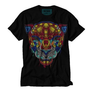 Playera México Mágico - Jaguar  Puma Estambres Coloridos Mexicanos