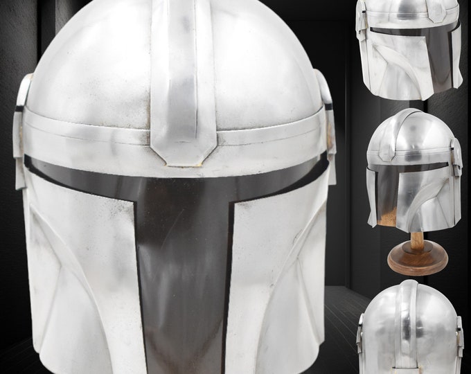 Handmade Mandalorian Helmet for Role Plays - Custom Movie Replica