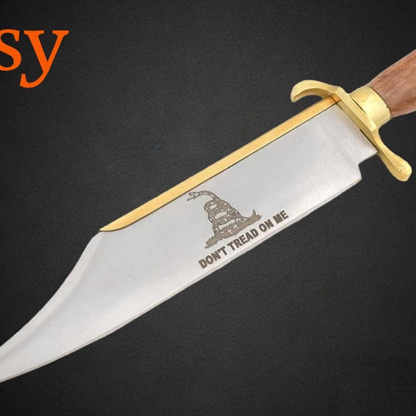 Custom Handmade Primitive Collector Bowie Knife 18.5" Full Tang Engraved  Hunting Outdoor Survival Knife Gift for DAD