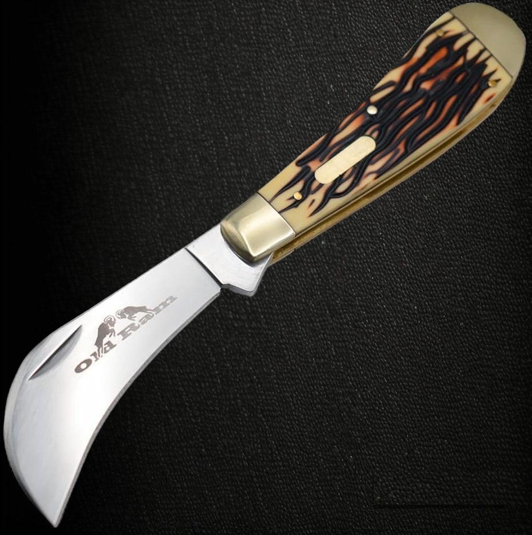 Collective Hawkbill Pruner Knife Traditional Lock Blade Folding Knife