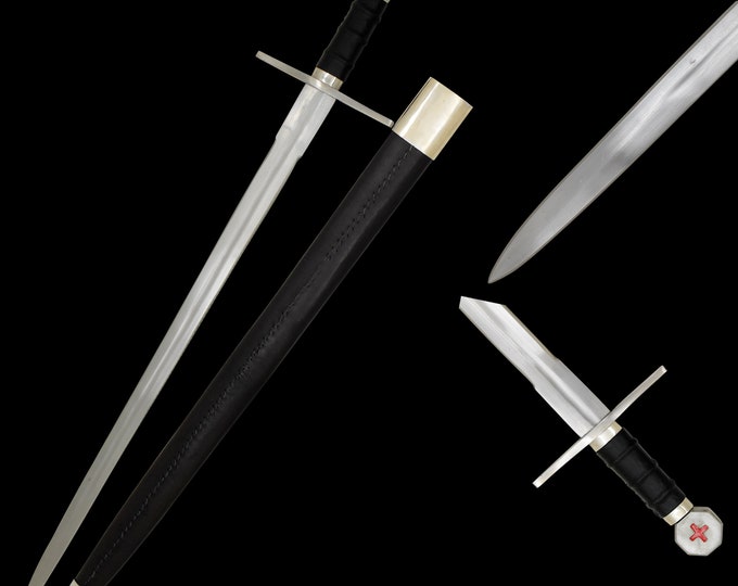 Crusader Holy Cross Knights Templar Long Sword Carbon Steel Razor Sharp