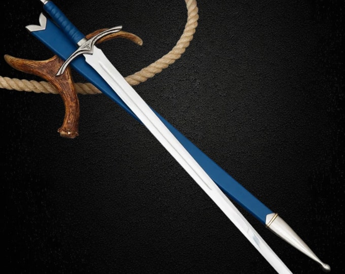 BladesPlanet  Handmade Glamdring Sword from Lord of the Rings Gandalf Sword LOTR with scabbard Replica