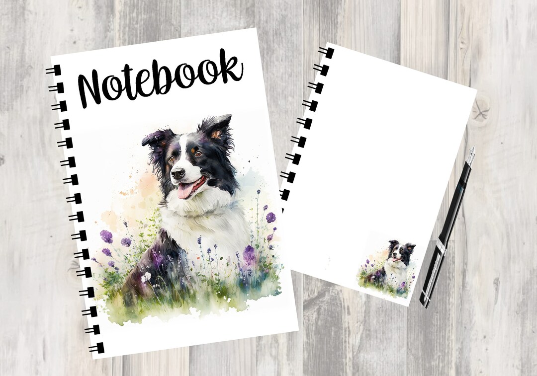 Border Collie Dog Notebook / Notepad With Picture on Each Page - Great ...