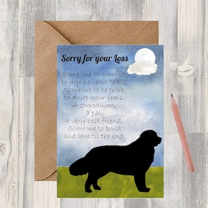 Neufundland Hund A6 (10x6") Sympathiekarte (Blank Inside) von Starprint Geschenke und Designs. Leer, um Ihre eigene Nachricht hinein zu schreiben.