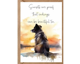 Biglietto di condoglianze Dog Design n. 11 A6 (4"x 6") (interno vuoto) di Starprint Gifts and Designs. Vuoto per scrivere il tuo messaggio all'interno.