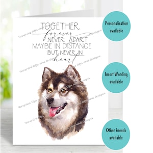 Finnischer Lappenhund Hund A6 (4 "x 6" ) Beileidkarte (innen leer) von Starprint Geschenke und Designs. Blank, um Ihre eigene Nachricht hineinzuschreiben