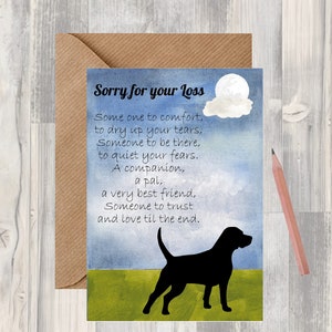 Beagle Dog A6 (10x6") Sympathiekarte (Blank Inside) von Starprint Geschenke und Designs. Leer, um Ihre eigene Nachricht hinein zu schreiben.