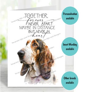 Bassett Hound Dog A6 (4 "x 6") Trauerkarte (innen leer) von Starprint Geschenke und Designs . Blank, um Ihre eigene Nachricht hineinzuschreiben