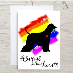 Afghanischer Hund A6 (10x6") Sympathiekarte (Blanko Innen) von Starprint Geschenke und Designs. Viel Platz, um ihre eigene Nachricht drinnen zu schreiben.