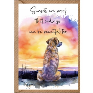 Beileidskarte mit Hund, Nr. 14, A6 (10,2 x 15,2 cm) (innen leer) von Starprint Gifts and Designs. Leer, um Ihre eigene Nachricht hineinzuschreiben.