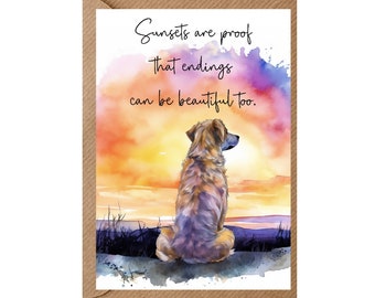 Biglietto di condoglianze Dog Design n. 14 A6 (4"x 6") (interno vuoto) di Starprint Gifts and Designs. Vuoto per scrivere il tuo messaggio all'interno.