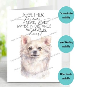 Chihuahua Langhaar Hund A6 (4 "x 6") Trauerkarte (innen leer) von Starprint Geschenke und Designs. Blank, um Ihre eigene Nachricht hineinzuschreiben