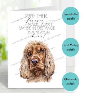 Cocker Spaniel Hund Tan A6 (4 "x 6") Beileidkarte (innen leer) von Starprint Geschenke und Designs. Blank, um Ihre eigene Nachricht hineinzuschreiben