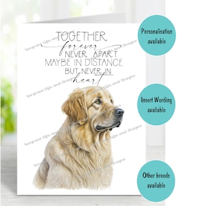 Golden Retriever Hund A6 (4 "x 6") Beileidkarte (innen leer) von Starprint Geschenke und Designs . Blank, um Ihre eigene Nachricht hineinzuschreiben