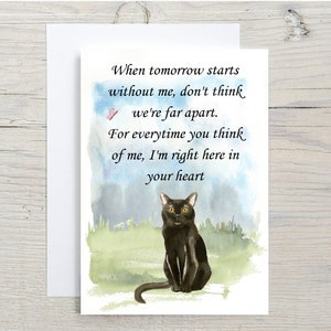 Bombay Cat A6 (10x6") Sympathiekarte (Blanko Innen) von Starprint Geschenke und Designs. Leer, um Ihre eigene Nachricht hinein zu schreiben.