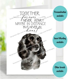 Cocker Spaniel Arbeitshund Trauerkarte A6 (4 "x 6") von Starprint Geschenke und Designs. Blank, um Ihre eigene Nachricht hineinzuschreiben