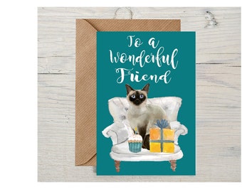 Birthday Proud Siamese Modern Cat Mom High Gloss Poster 10 In X 10 In Gift For Siamese Modern Cat Moms Posters & Prints Gift For Her